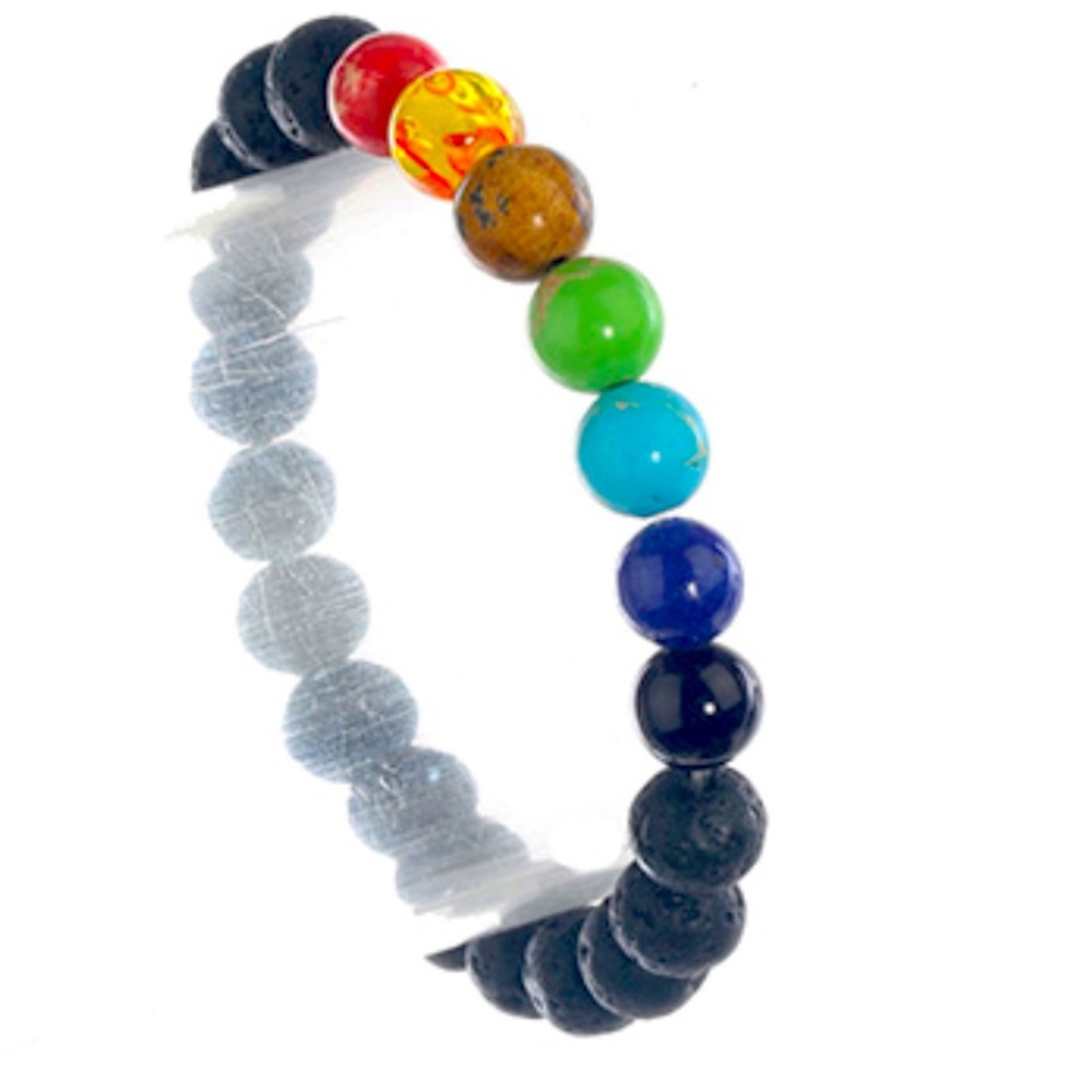 Natural Stone stretch Prayer Bracelet NWT